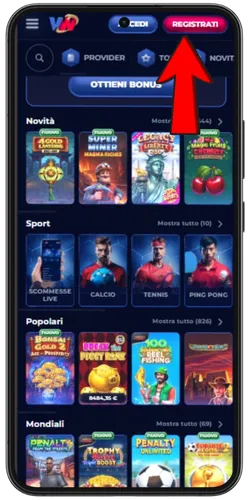 ViperWin casino main screan it