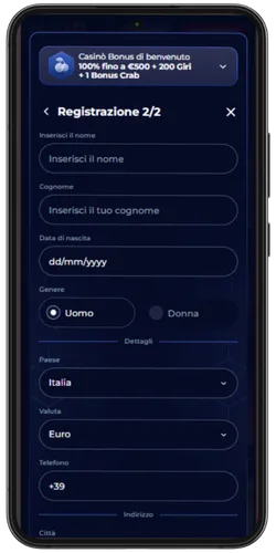 ViperWin casino second registration form it